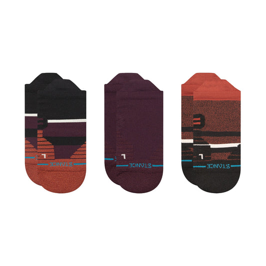 Stance Cavern Mid Tab Socken 3er Pack Weinrot