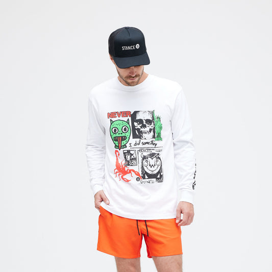 Stance I Did Something Long Sleeve T-Shirt Weiß |model