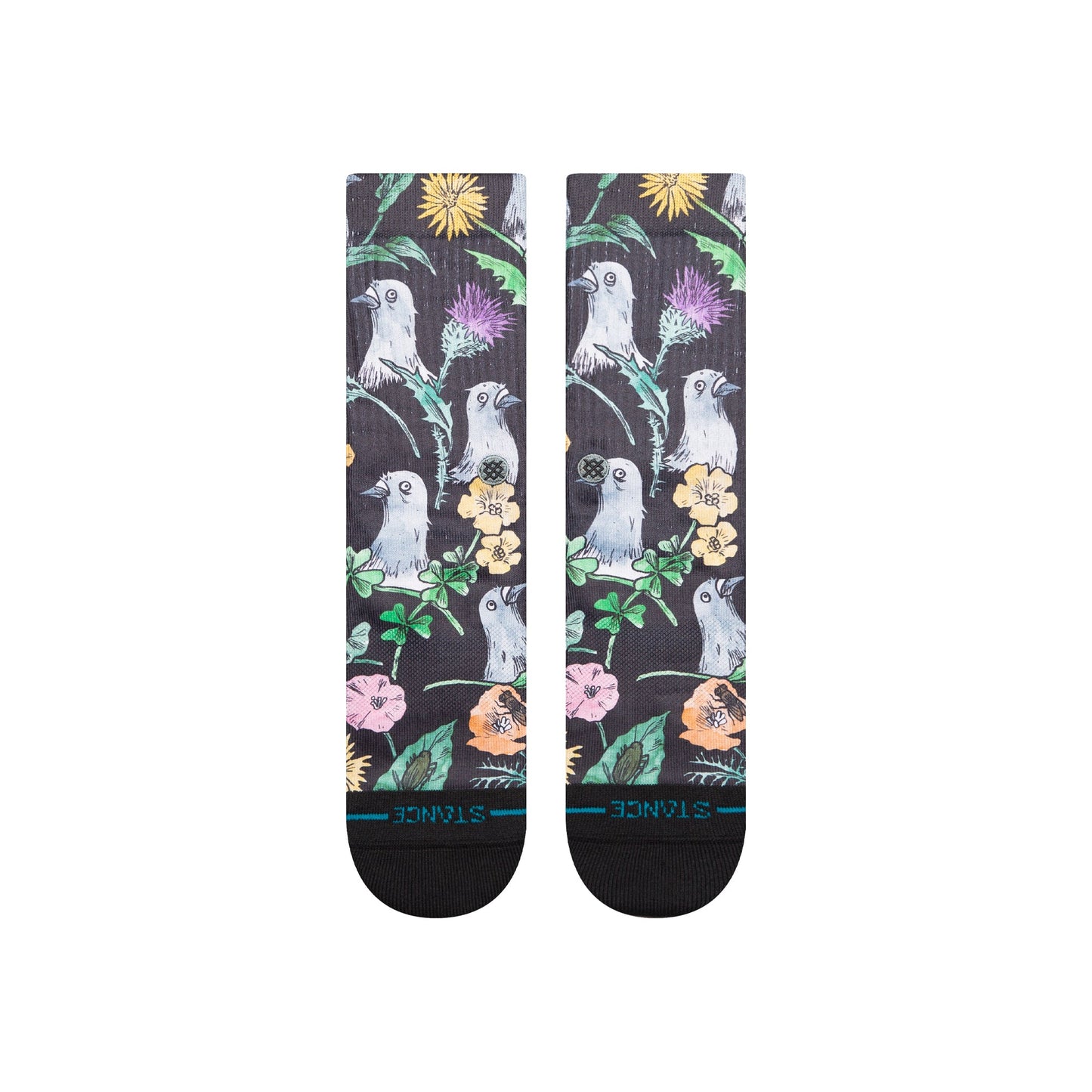 Stance Just Flocked Crew Socken Schwarz