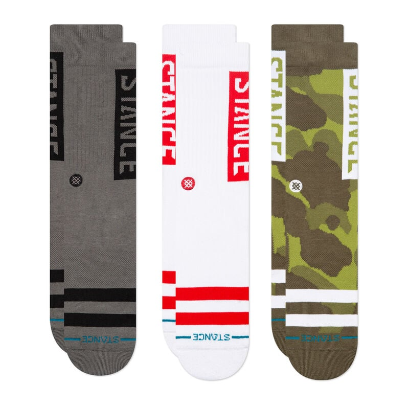 Stance THE OG CREW SOCKEN 3ER PACK Camouflage