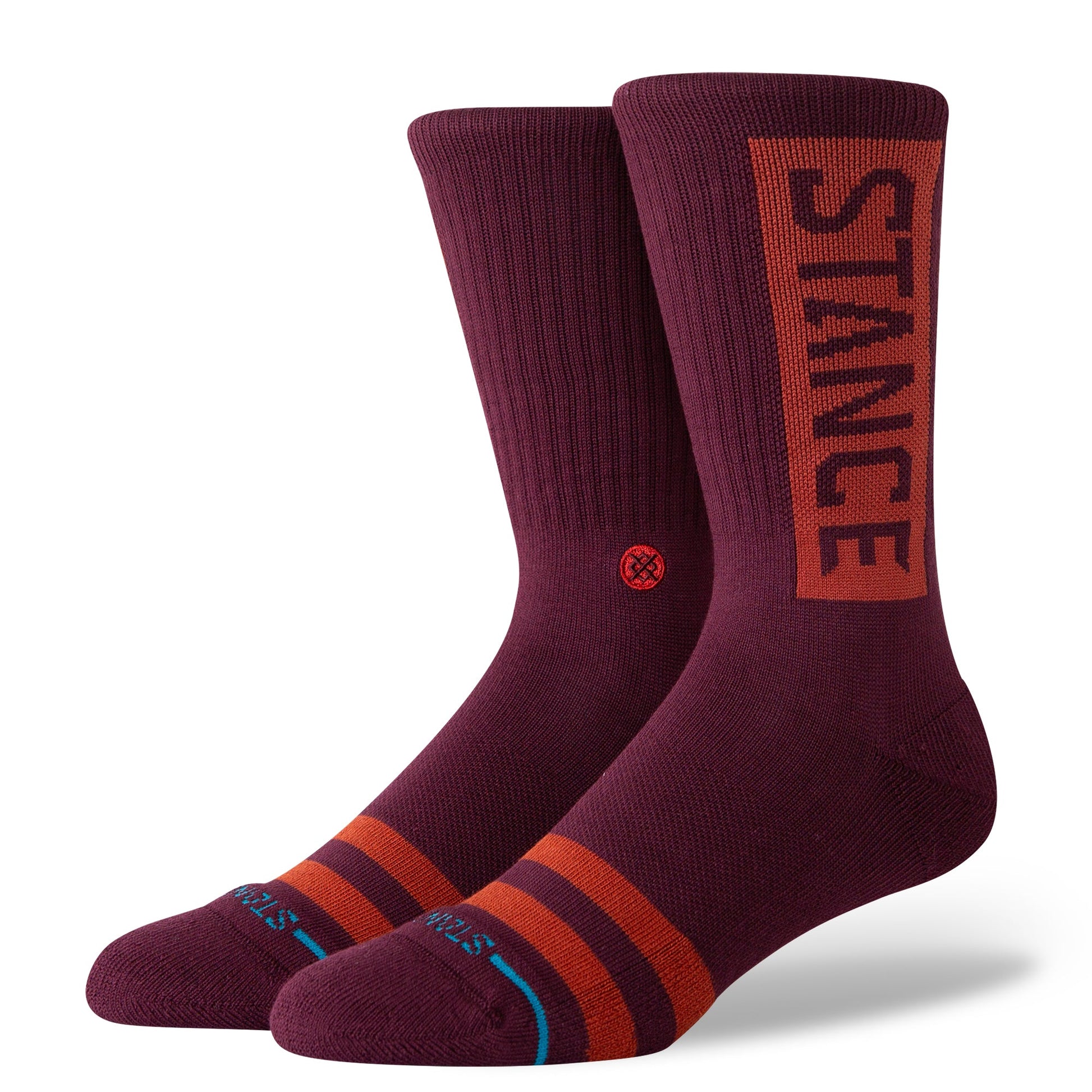 Stance Og Crew Socken Weinrot