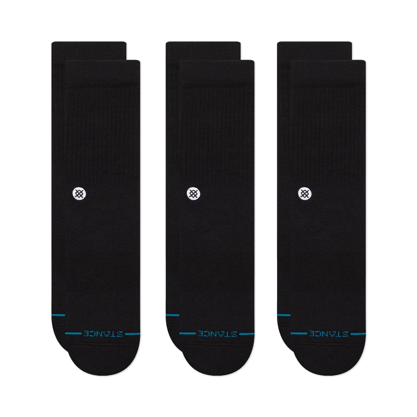 Stance Icon Crew Socken 3er Pack Schwarz