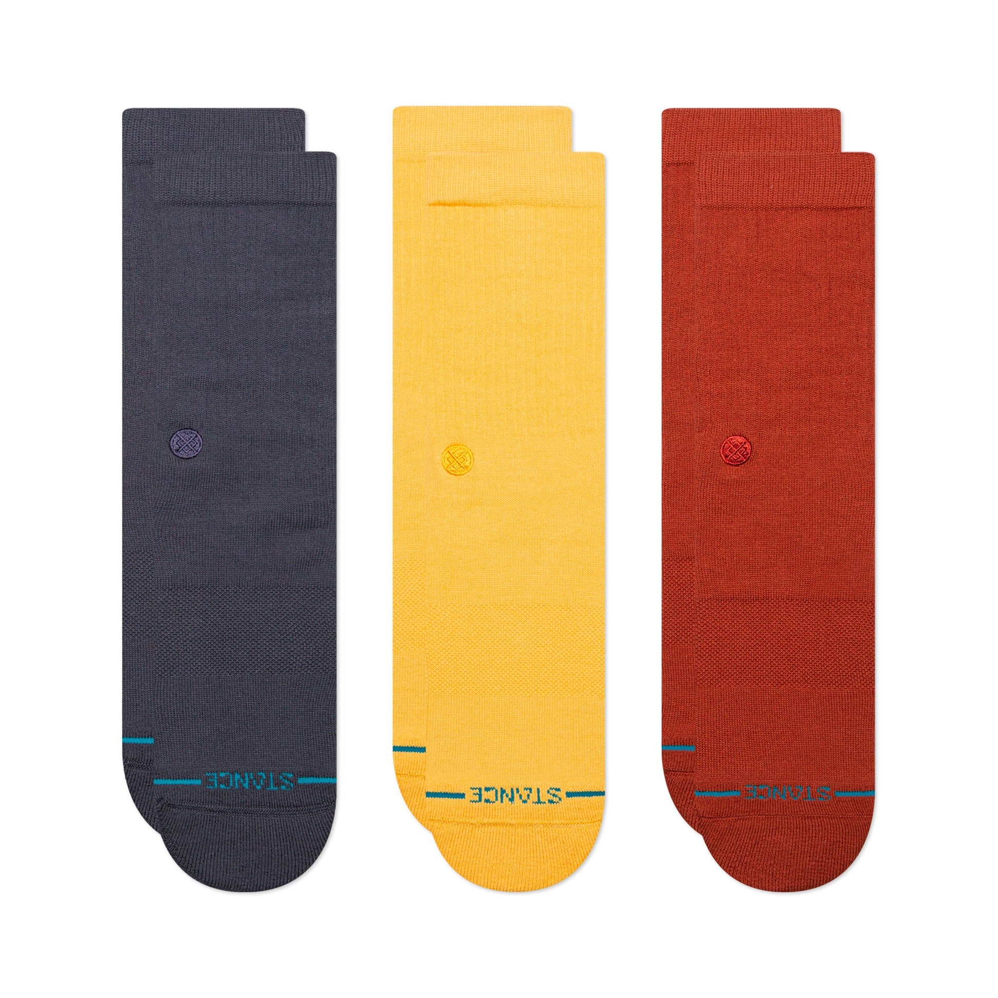 Stance Icon Crew Socken 3er Pack Marineblau