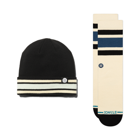 Stance Lifestyle Beanie & Crew Socken Boyd Set Schwarz/Blau