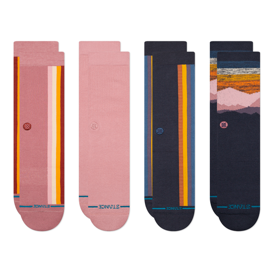 Stance Lifestyle Crew Socken 4Er Pack Marineblau/Pink