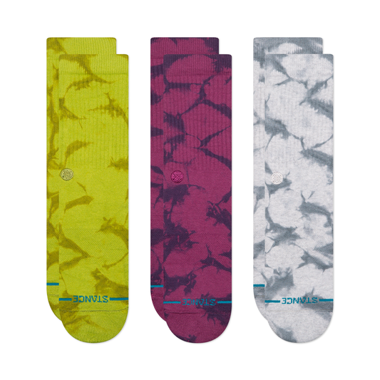 Stance Lifestyle Dyed Crew Socken 3Er Pack Grün/Marineblau/Grau