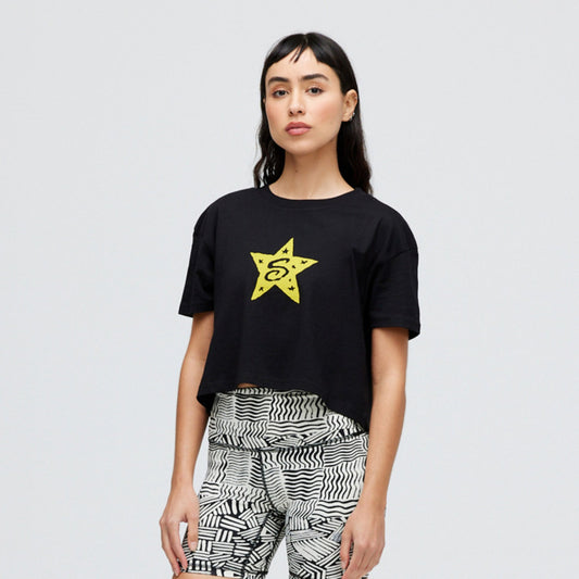 Stance Star Power Crop T-Shirt Für Damen Schwarz |model
