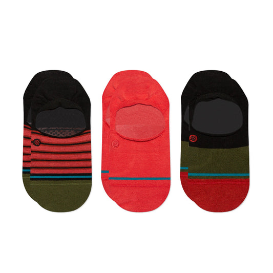 Stance Red Fade No Show Socken 3Er Pack Red Fade