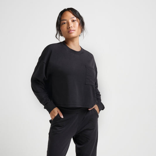 Stance Lay Low Kastiges Long Sleeve T-Shirt Fur Damen Schwarz |model