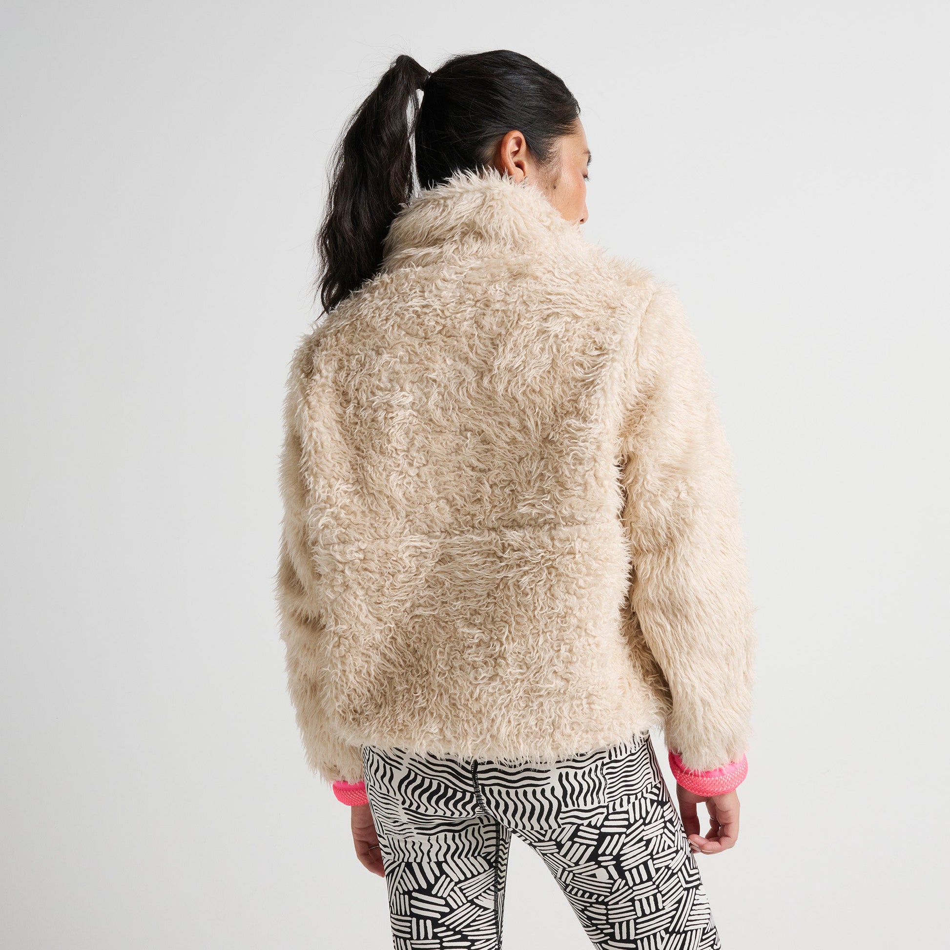 Stance Heatin Up Sherpa-Jacke Fur Damen Creme